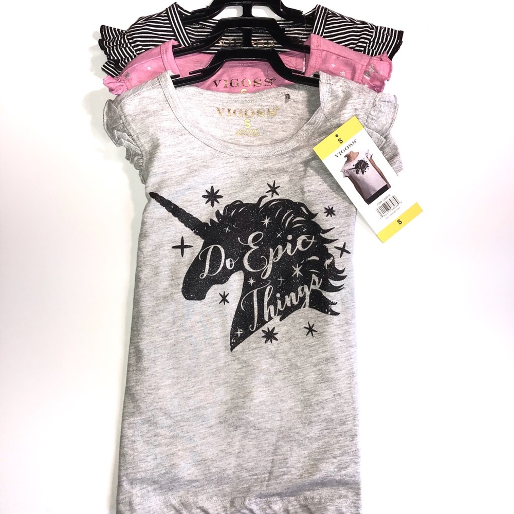 NWT Girls Vigoss 3 pack Tee